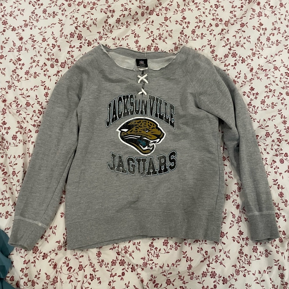 NFL Jacksonville Jaguars Gray Sweatshirt with Team Logo